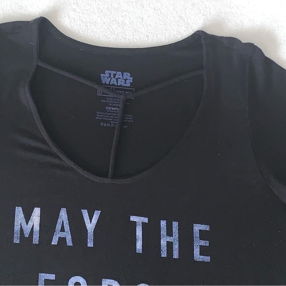 STAR WARS Cutout Tee “May the Force Be With You” Sexy Tee size 10X Torrid EUC - Picture 2 of 16